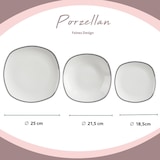thumbnail of SÄNGER Porzellan Geschirrset Bilgola Black Rim 18 teilig für 6 Personen