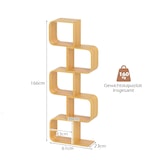 thumbnail of Estante em forma de S da COSTWAY, prateleira vertical feita de cubos de bambu, prateleira decorativa geométrica