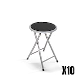 thumbnail of Pack de 10 taburetes plegables color negro. Modelo Palma