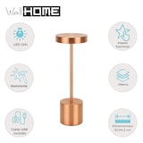 thumbnail of WellHome - Candeeiro de mesa cor cobre com 24 luzes LED branco quente com 3 modos de iluminação Ø8x34,2cm