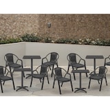 thumbnail of METRO PROFESSIONAL Mesa de exterior Gastro Narni, acero, 60 x 60 cm, cuadrada, gris oscuro