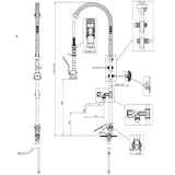 thumbnail of BE-GASTRO I Ducha de cocina profesional "Premium" con mando giratorio y palanca, incluye grifo, mezclador y cabezal de ducha
