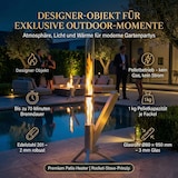 thumbnail of Albatros hochwertige Pelletfackel aus Edelstahl | Raketenofen für den Garten | mit Glas Feuerrohr |