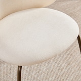 thumbnail of Merax Esszimmerstuhl 2er Set, Chenille Beige, Polsterstuhl mit gebogener Rückenlehne, Metallbeine bronze, Küchenstuhl modern