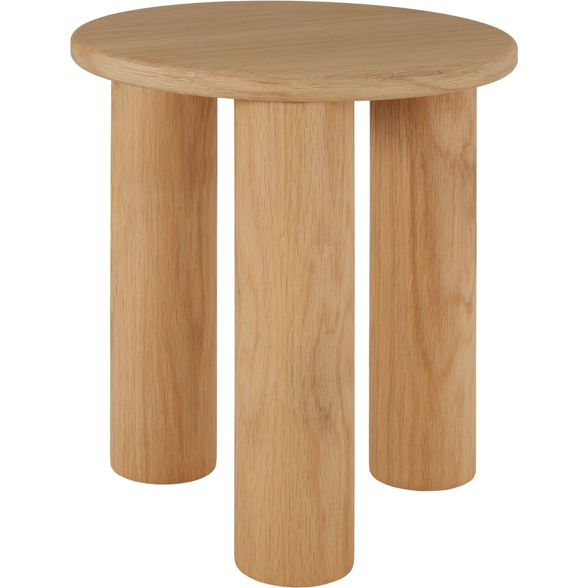 tectake Table d'appoint ronde SISI avec pieds en bois massif - Chêne clair - 405954