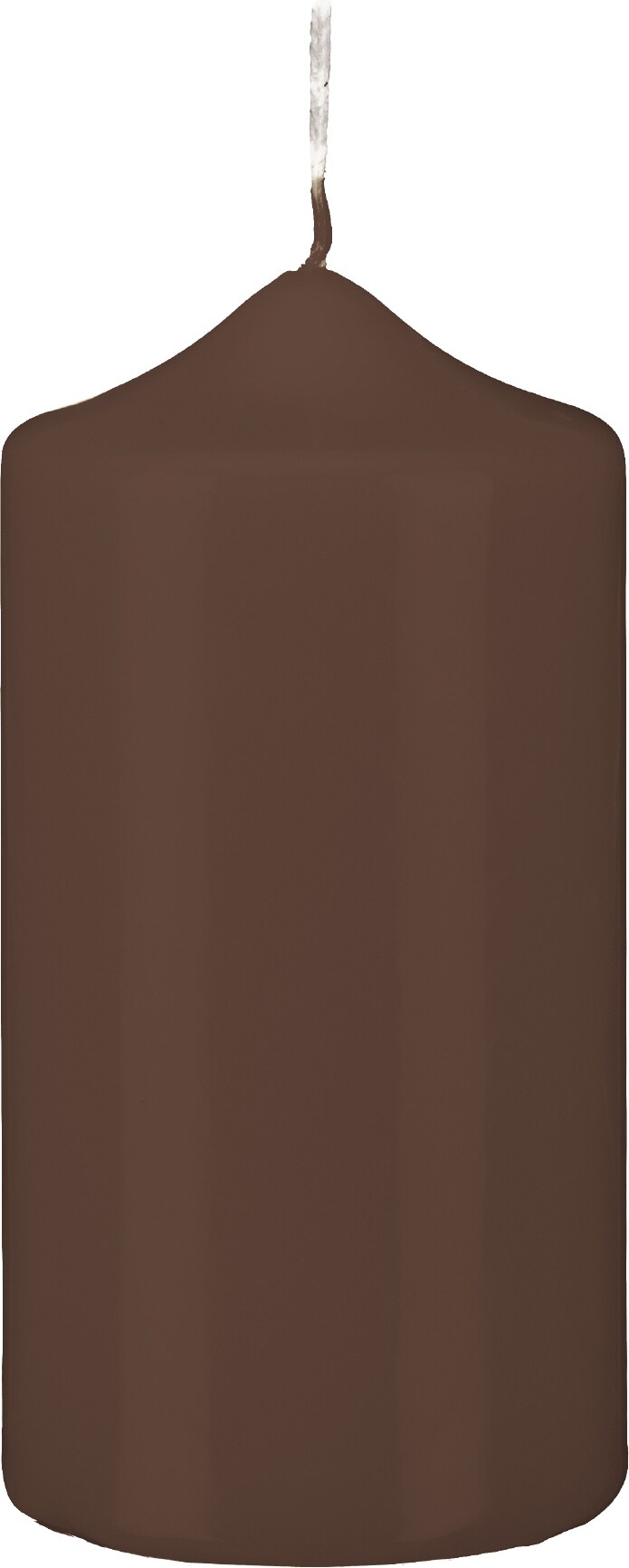 12 Stumpen Kerzen Spitzkopf Mocca 70 x Ø 50 mm