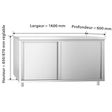 thumbnail of Meuble bas inox 1600x600 mm PREMIUM - GOLDINOX