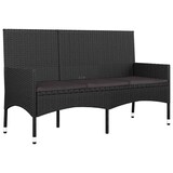 thumbnail of vidaXL 4-tlg. Garten-Lounge-Set mit Kissen Schwarz Poly Rattan