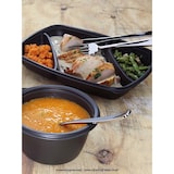 thumbnail of 150x Menüschale, PP, schwarz, dreigeteilt, 175/600/200ml