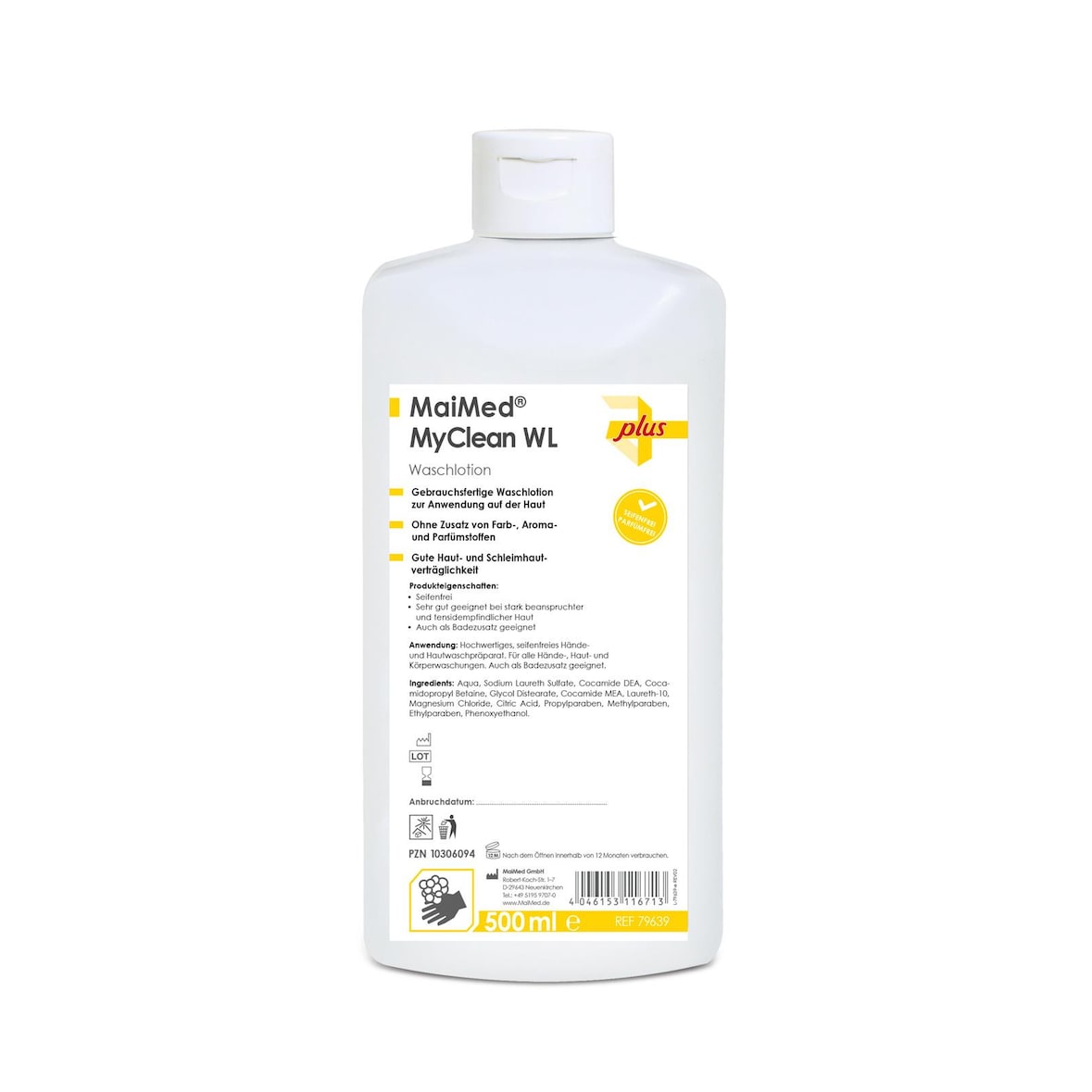 MaiMed MyClean WL | Waschlotion | gebrauchsfertig | 18 x 500 ml