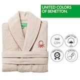 thumbnail of Benetton - Bademantel L/XL 100% Baumwolle 360GSM in Beige und Rot - Rainbow Be