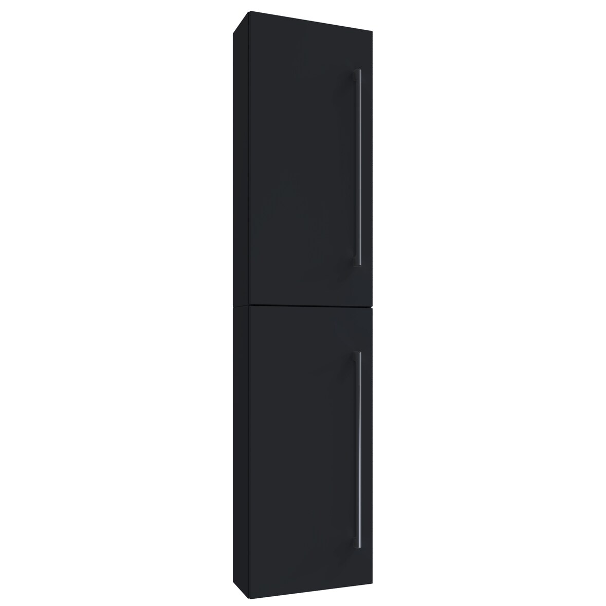 VCM Badmöbel Hochschrank Badinos Schwarz H. 150 x B. 33 x T. 22 cm