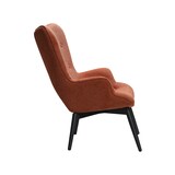 thumbnail of SalesFever Polstersessel | Bezug Strukturstoff | Gestell Metall schwarz | B 80 x T 99 x H 92 cm | kupfer