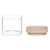 thumbnail of Ensemble de 4 bocaux en verre avec couvercles de couleur beige