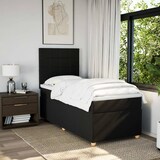 thumbnail of vidaXL Boxspringbett mit Matratze Schwarz 90x200 cm Stoff