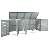 thumbnail of vidaXL Mülltonnenbox für 4 Tonnen 276,5x77,5x112,5 cm Edelstahl