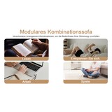 thumbnail of Sessel 177x122x92 Cordstoff ergonomisch modern Wohnzimmer Relaxsessel bequem langlebig mit breiten Armlehnen Grau