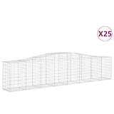 thumbnail of vidaXL Gabionen mit Hochbogen 25 Stk. 400x50x80/100cm Verzinktes Eisen