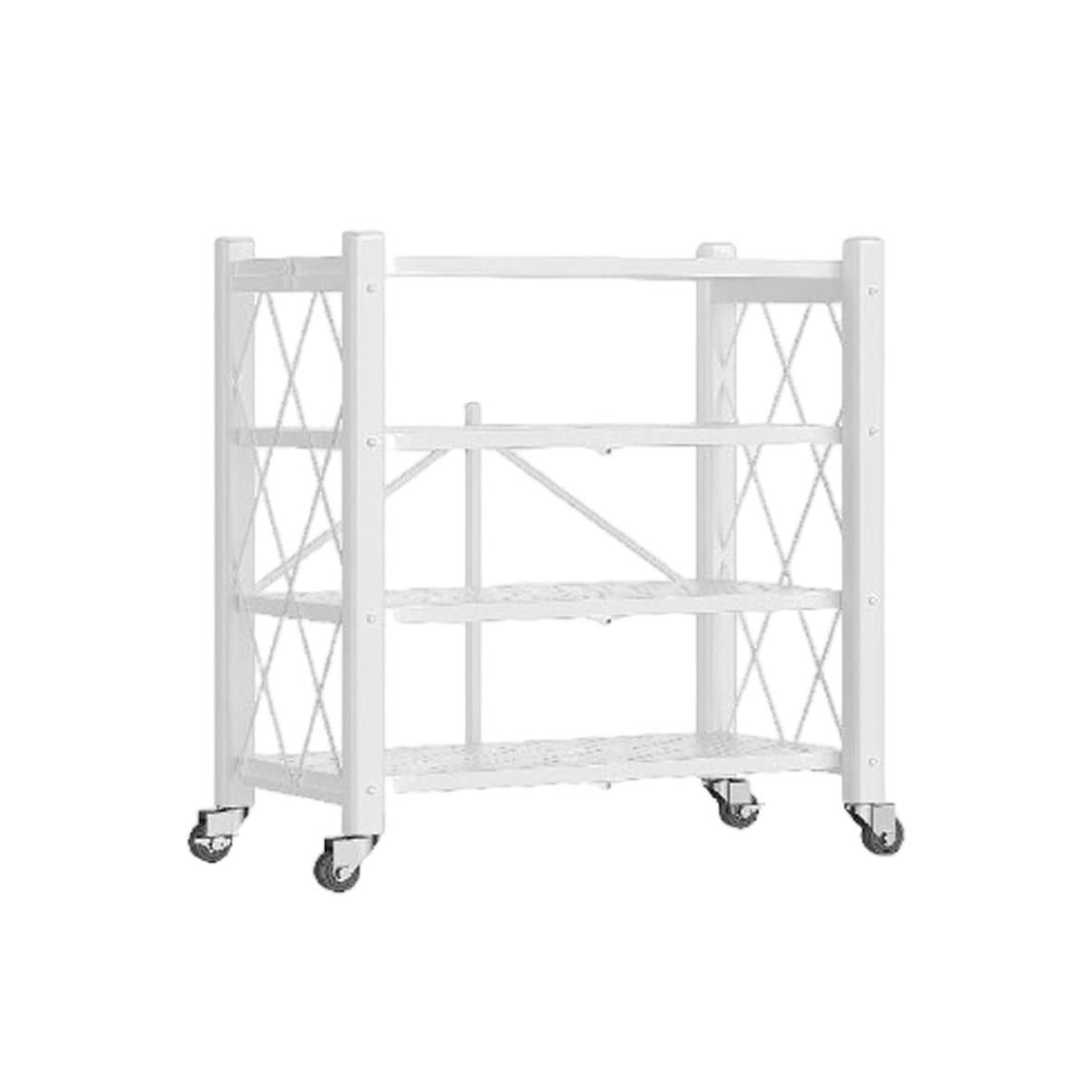 Joybos - Klappregal 4 Regale 71x34x125 cm Weiß