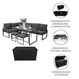 thumbnail of Aluminium 5-teiliges Ecksofa-Set mit schwarzer Rattan-Aufbewahrungsbox - Anthrazitgrau