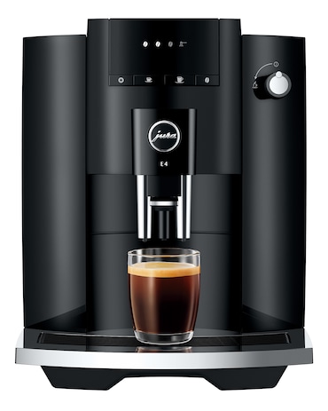 JURA - E4 Piano Black - Macchina da caffè automatica con Professional Aroma Grinder, preriscaldamento intelligente e 5 specialità