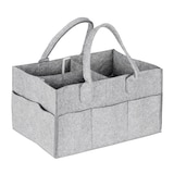 thumbnail of Relaxdays Baby Windel Caddy, 11 Fächer, entnehmbare Trenner, tragbare Filztasche, Auto & Wickeltisch Organizer, hellgrau
