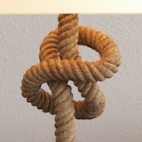 thumbnail of HOMCOM lámpara de mesa LED con base de metal cuerda de lino y pantalla de tela bombilla E27 de max.40W luces de blanco cálido Ø28x45,5 cm