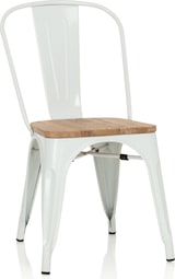 thumbnail of Stuhl VANTAGGIO COMFORT W metallic weiß / Sitz Echtholz hell hjh OFFICE
