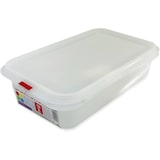 thumbnail of Pack 6 Tupper de plástico hermético rectangular con tapa, apto para microondas, lavavajillas y congelador. Medidas: 265x162x65 2L