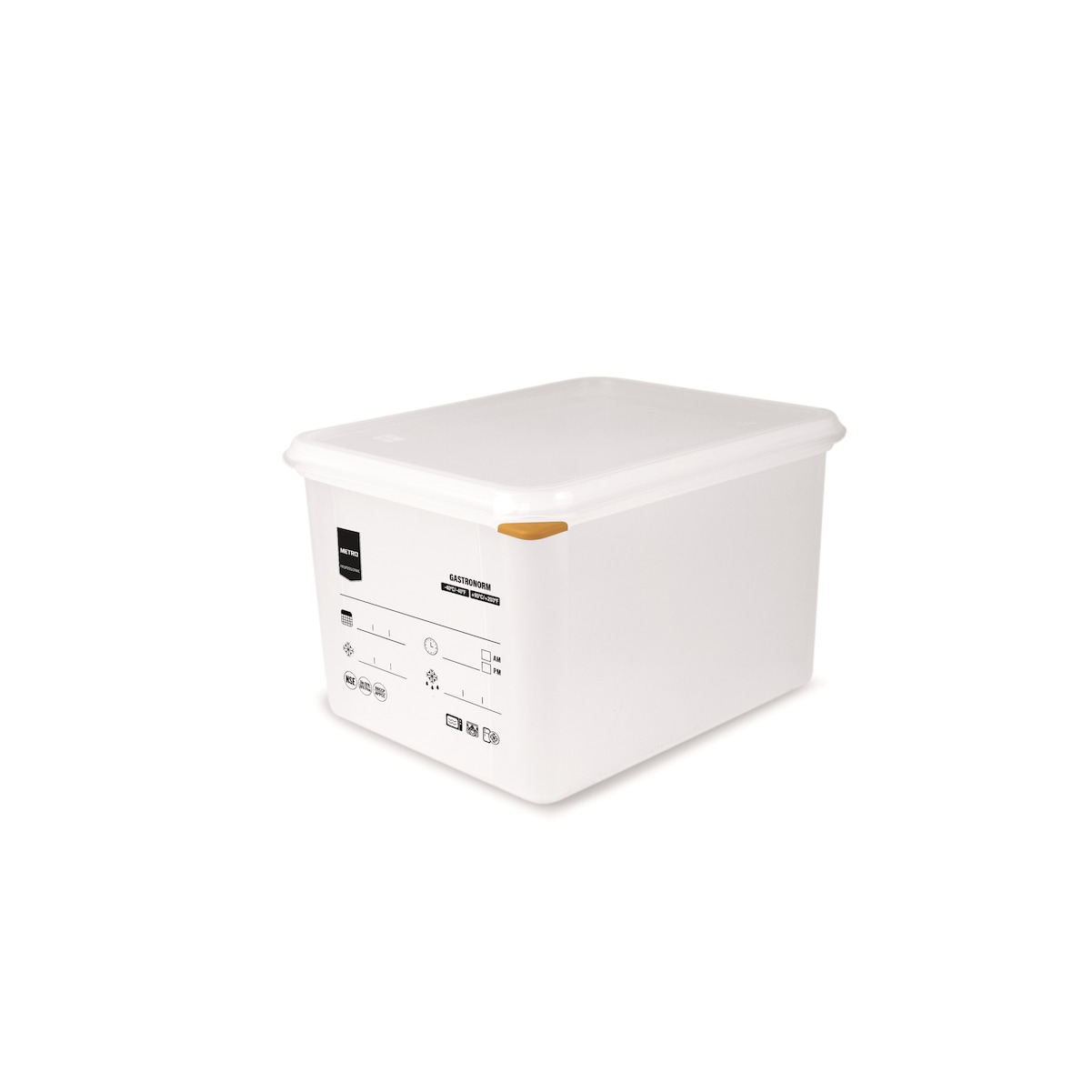 METRO PROFESSIONAL GN-Behälter 2/3, 200 mm, Polypropylen, mit Deckel