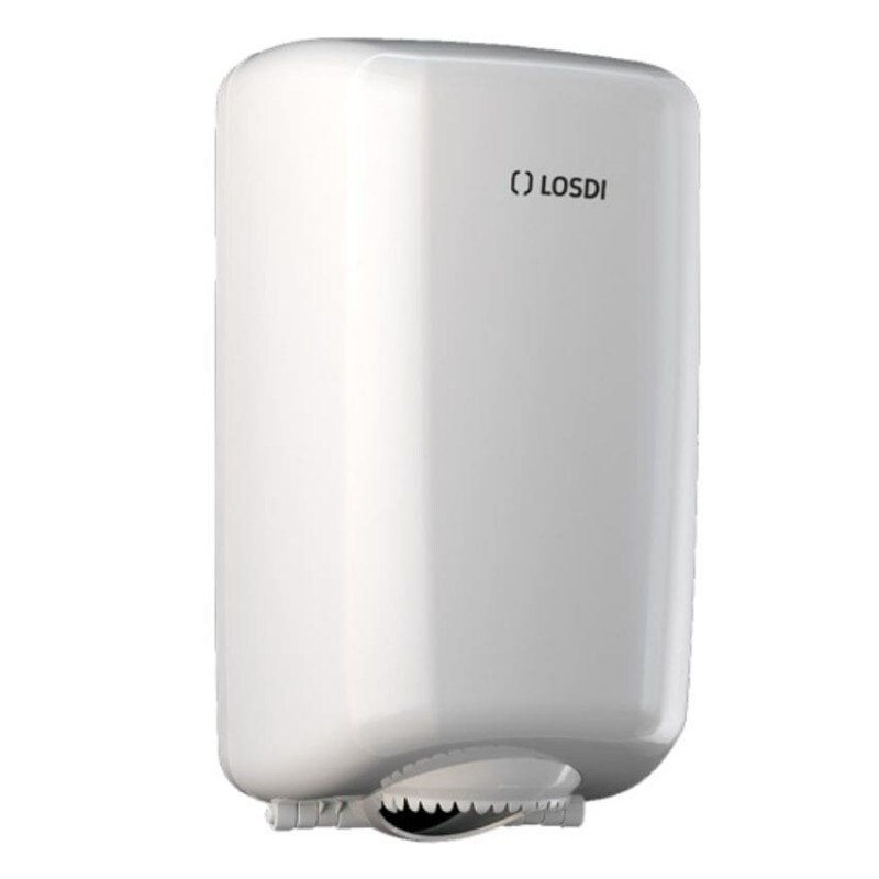 Dispensador de papel mini mecha con dispensación controlada ABS en blanco Elegance LOSDI