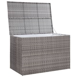thumbnail of Helloshop26 - Caja de almacenamiento de jardín gris 150 x 100 x 100 cm resina tejida 02_0013085