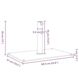 thumbnail of vidaXL Sonnenschirmständer Ø32/38/48 mm Mast 15 kg Rechteckig