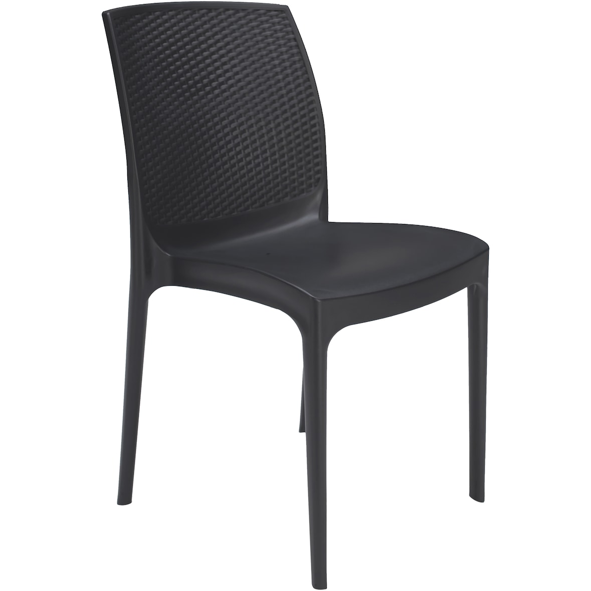 Sedia Boheme Antracite , impilabile. Marchio Grandsoleil. 45x57x83,5