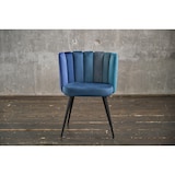 thumbnail of KAWOLA Stuhl JADA Esszimmerstuhl Velvet blau Fuß schwarz