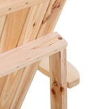 thumbnail of Silla Adirondack de madera silla de jardín con reposabrazos y respaldo alto para terraza balcón exterior 72x95x93 cm natural