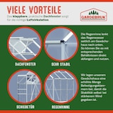 thumbnail of Gardebruk Gewächshaus aus Aluminium 3,6m² + Fenster + Regenrinne