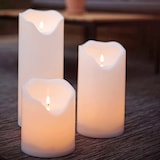 thumbnail of XXL Kerze Kunststoff flackernd H:40cm für Balkon Terrasse Garten weiß