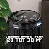 thumbnail of Elektrische Kachel met Sfeerhaard en Thermostaat 18-45 °C – Keramische Ventilatorkachel – Verwarming met Swingfunctie – Timer – Zwart - BREND BR-2222