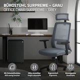thumbnail of ML-Design Bürostuhl Ergonomisch Grau Mesh Drehstuhl Lendenstütze Kopfstütze Armlehnen Wippfunktion Rollen Chefsessel