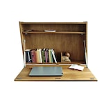 thumbnail of Secretária de carvalho Ocrea, secretária flutuante | 01150