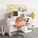 thumbnail of WellHome Sena - Schreibtisch aus Spanplatte mit Melaminbeschichtung 120x74x50 cm in Weiß