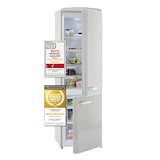 thumbnail of Exquisit Retro Kühl-Gefrierkombination RKGC250-70-H-160E grau, 244 l Fassungsvermögen