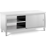 thumbnail of Royal Catering - Royal Catering RCSSCB-200X60-E Meuble Bas en INOX Plan De Travail Cuisine Armoire avec Portes Coulissantes (Capacité de 600 kg,
