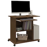 thumbnail of vidaXL Computerbureau 80x50x75 cm bewerkt hout bruin eikenkleur