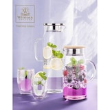 thumbnail of Wilmax Borosilikat Glas Krug mit Bambusdeckel, 1500ml