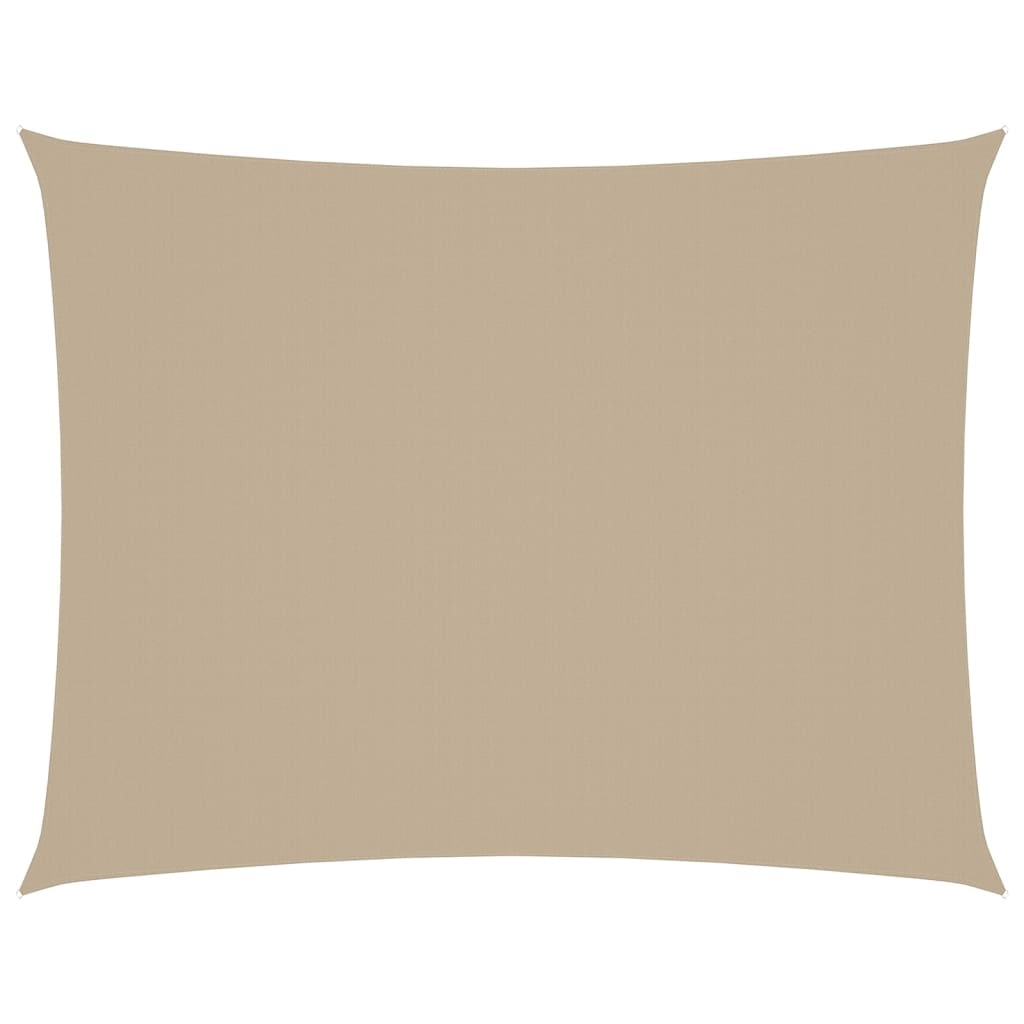 Toldo de vela rectangular tela Oxford beige 5x6 m