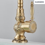 thumbnail of JULIAN | Rubinetto da bagno alto vintage in ottone dorato | Miscelatore retrò in acciaio inox per lavabo freestanding | con rubinetto gastronomico