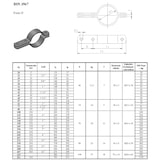 thumbnail of Rohrschelle nach DIN 3567 Form B aus Rohstahl, Klemmbereich:125-133 mm
