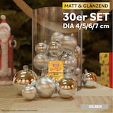 thumbnail of 30tlg. Christbaumkugeln silber Ø 4/5/6/7cm
